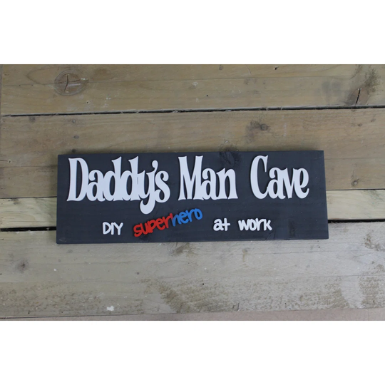 Daddy'S Man Cave DIY Superhero Wall Décor