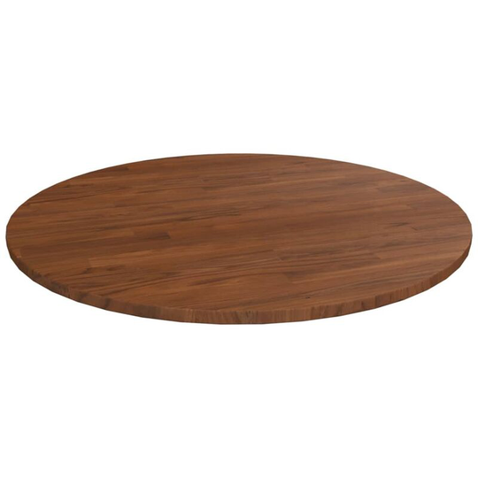 Round Table Top Dark Brown Ø90x1.5 cm Treated Solid Wood Oak Vidaxl Brown