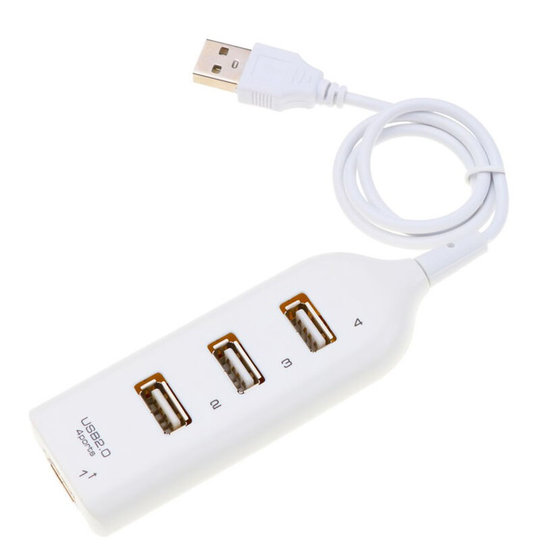 Superseller - 4-Ports usb Hub 44cm Portable usb 2.0/1.1 Splitter Supports Charging 480Mbps High Speed Data Transfer Rate for pc Laptop Computer,