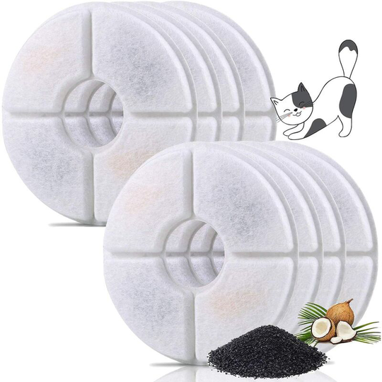 Modou - Cat Fountain Replacement Filters, Fiore Fontanella Acqua Pet Fountain Filters, Replacement Filter for Activated Carbon and Resin Dispensers