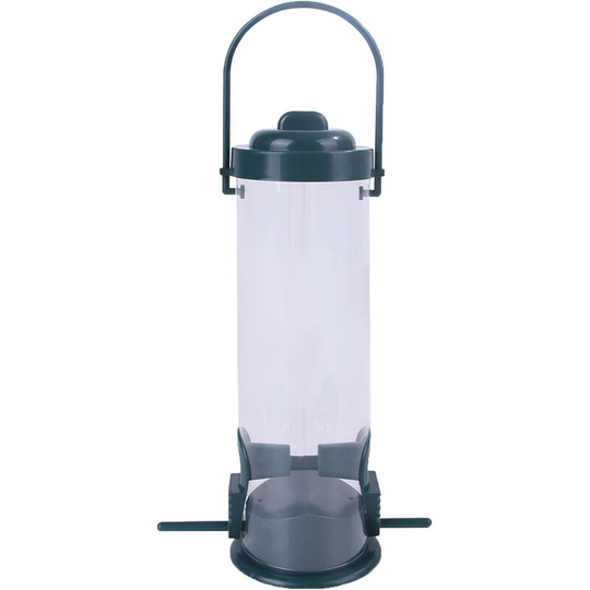 Bird Feeder Hanging Bird Feeder Tube Hanging Feeder with 2 Feeding Ports for Attracting Birds Outdoors Garden Decoration Transparent