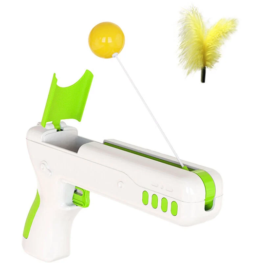 Interactive Cat Toy with Feather Ball Cat Rod Chaser Playing Toys Exercise Kitten Toys Cat Teaser for Indoor Outdoor