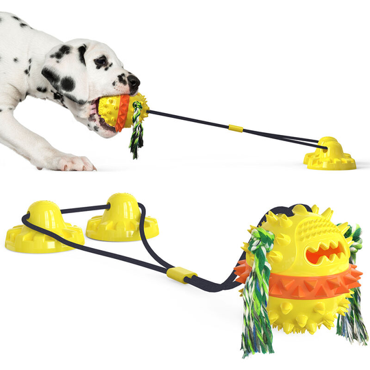 Lifcausal - Dog Toys for Aggressive Chewers Large Breed Interactive Dog Toys Indestructible Dog Chew Toy for Aggressive Chewers Suction Cup Dog Toy