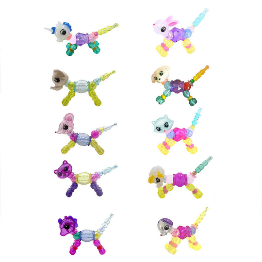 Superseller - Colorful Magical Pets Bracelets for Girls Twist Pets Pop Beads Jewelry Making Kit for Kid-Rabbit, Rabbit - Rabbit