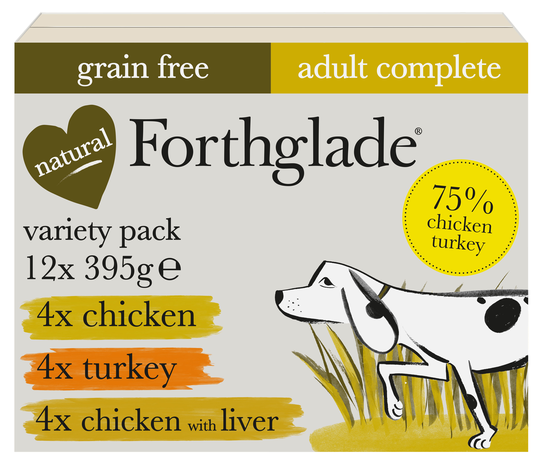 Forthglade Complete Meal Grain-Free Adult Dog - Poultry Case - Saver Pack: 36 x 395g