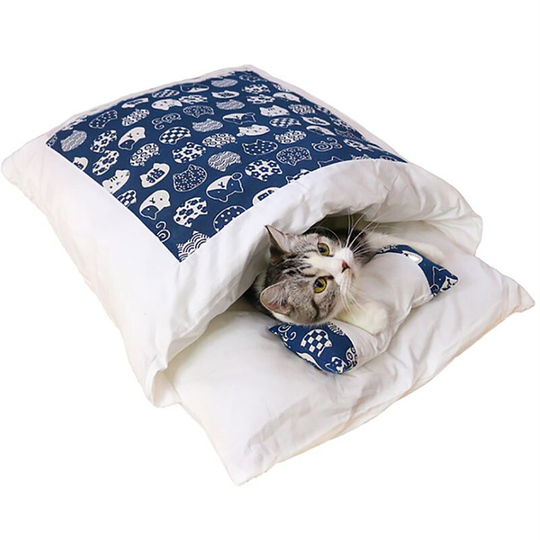 Perle Raregb - Pet Litter Cat Litter Litter Removable Cat Sleeping bag and Washable Cat Quilt Cat Litter Cat Sleeping Bag Blue Cat l