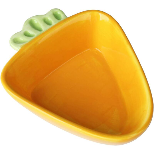 Echoo - Ceramic Pet Bowl - Carrot - Ceramic Bowl for Hamster, Guinea Pig, Rat, Rabbit