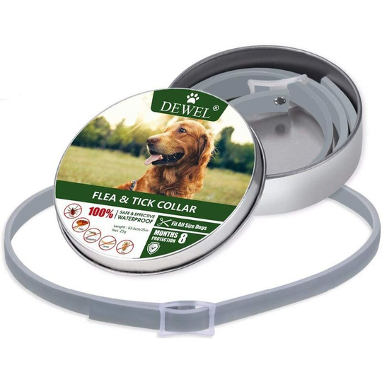 Betterlife Flea and Tick Collar for Dogs and Cats 8 Months Effectiveness against Fleas and Ticks Water Resistant Collar, Natural Formula and