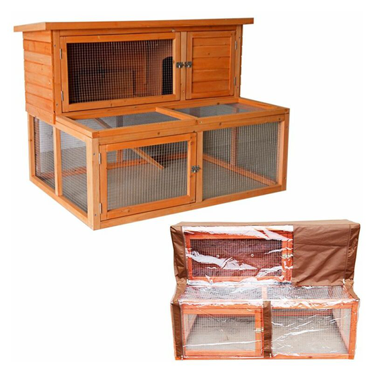 KCT - 4FT Ancona Rabbit Hutch With Extended Run And Cover Included