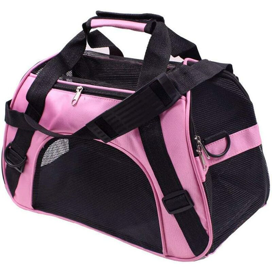 Litzee - Dog Carrier: Large Space Pet Travel Car Carriers Soft Fabric Mesh Carring Suitcase - Puppy Kitten Cage Bags Portable Foldable Loading