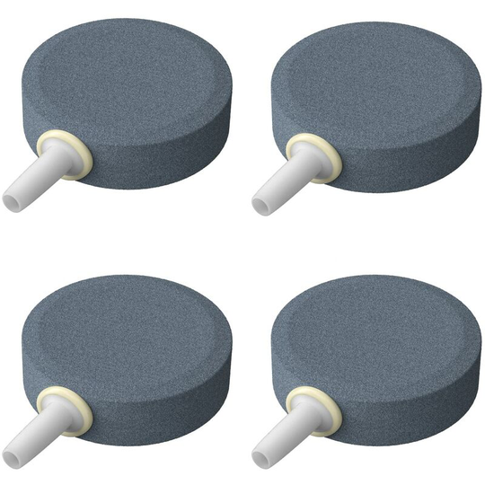 Bearsu - Aquarium 4 cm Air Stone Bubble Disc Diffuser Release Tool for Air Pumps Fish Tanks Buckets Small Ponds and dwc Tanks, Set of 4