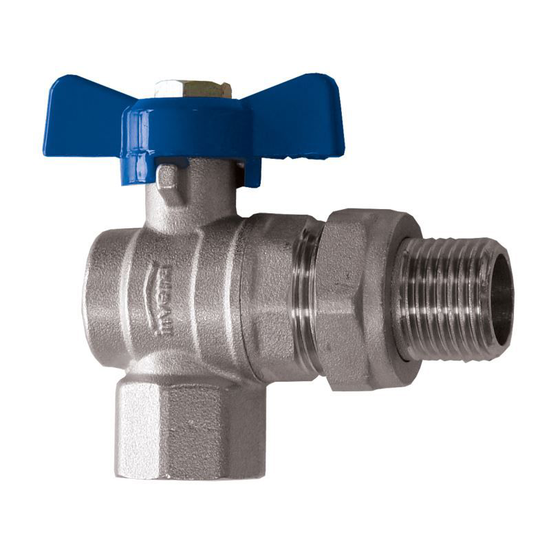 Standard Water Flow Rate Angled Ball Valve with Butterfly Handle Female x Male 1/2' bsp