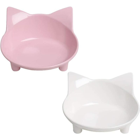 Cat Bowl Non Slip Cat Food Bowls,Pet Bowl Shallow Cat Water Bowl to Stress Relief of Whisker Fatigue,Dog Bowl Cat Dish Cat Feeding Wide Bowls for