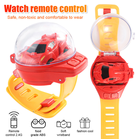 (Red) Watch RC Car Toy RC Mini Remote Control Car Watch