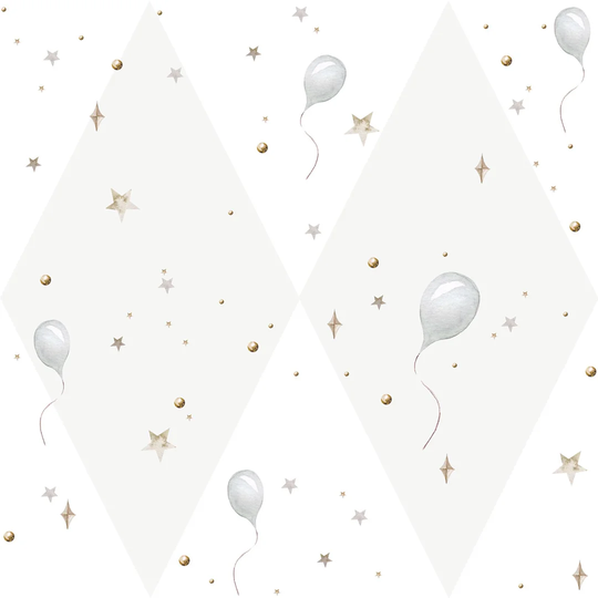 Balloons Delicate Toys from the Attic 2.8m x 50cm Textured Matte Wall Mural