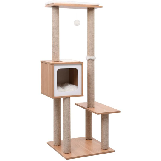 Vidaxl - Cat Tree with Sisal Scratching Mat 129 cm Brown