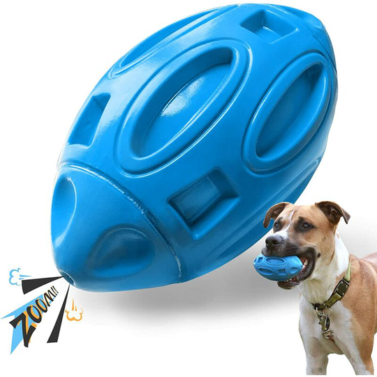 Betterlifegb - Aggressive barking toy for dog, rubber chewing ball with chewing noise. Robust and durable, suitable for medium and large dogs. -blue