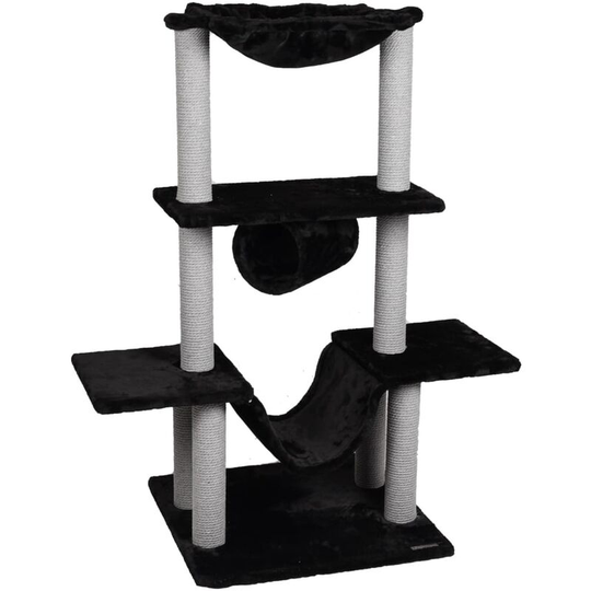 Flamingo - Cat Scratching Tree Hamza Black 60x57x122 cm Black