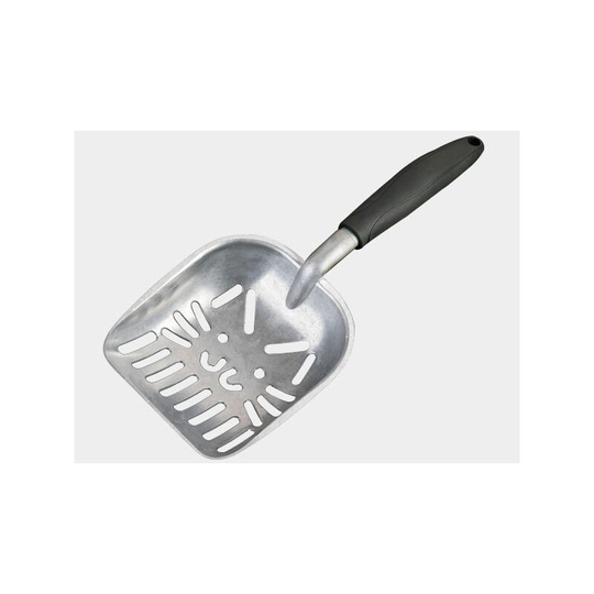 Long Handle Metal Cat Litter Spoon Easy Clean Aluminum Alloy Pet Cat Litter Spoon Cat Pattern