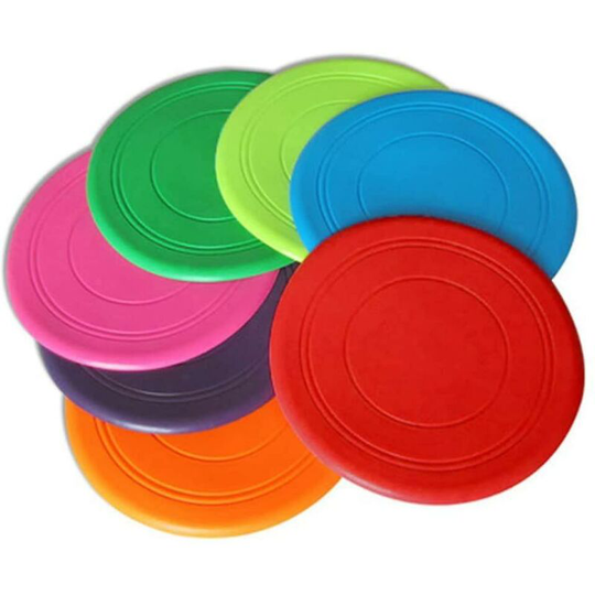 7 Pack Dog Toys Frisbee Training Silicone Frisbee, Aerodynamic High-Flying Disc - Lightweight Floating Frisbees for Dog Fo