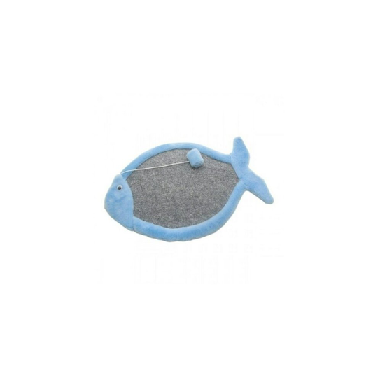 44x30cm Rug Fish Cat Scratcher Pad Lace-up bow Pompom