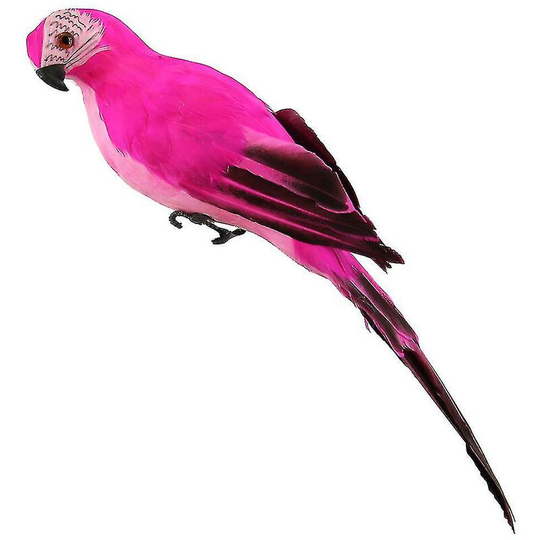 Artificial Parrot, Artificial Bird Model Outdoor Home Garden Lawn Tree Decoration (1 Piece) Rose Red Thsinde
