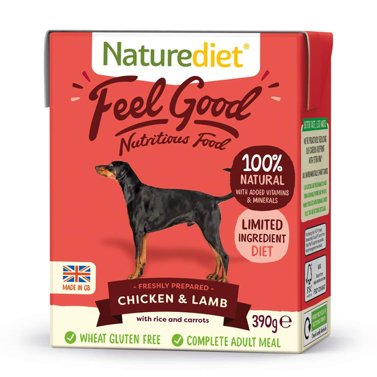 Naturediet Feel Good Adult - Chicken & Lamb - Saver Pack: 36 x 390g