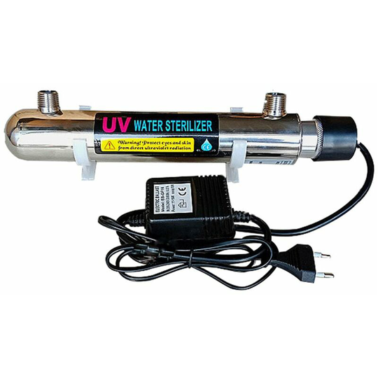 Bearsu - 12W Stainless Steel Overflow Water Purifier Ultraviolet Sterilizer uv Sterilizer Aquarium Fish Tank Direct Drinking Water European Standard