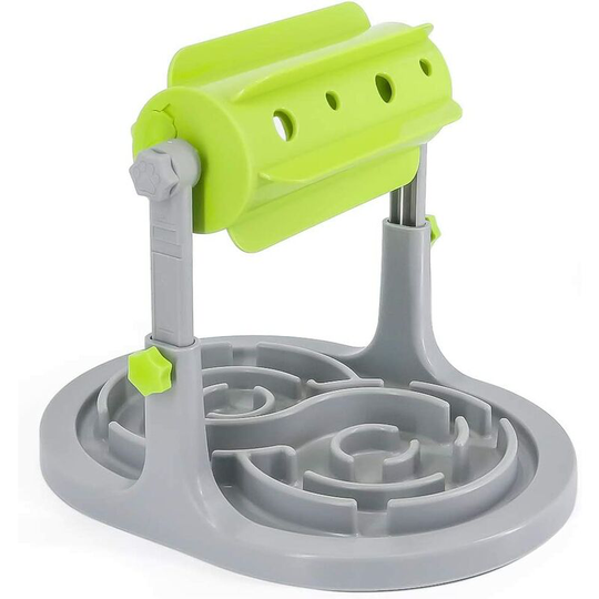 Bearsu - Pet Slow Feeder Interactive Dog & Cat iq Training Toys,Treat Boredom Health Diet Food Dispenser Adjustable Height for Small/Medium Dog