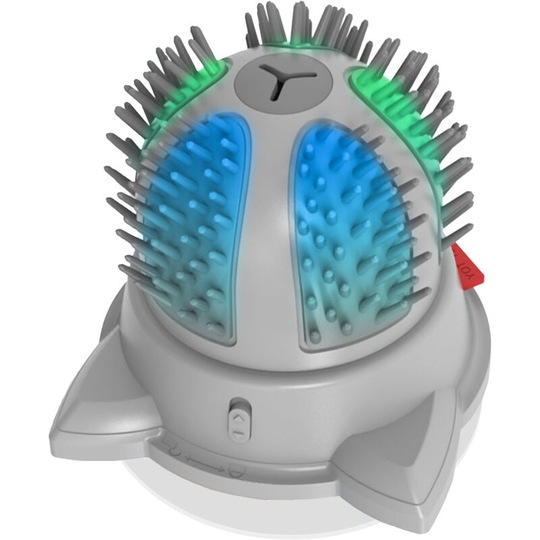 Asupermall - Automatic Cat Self Groomer Smart Cat Massager Self Cleaming Brush Comb 2-Speed Rotating with Color-changing led Light Catnip Cat