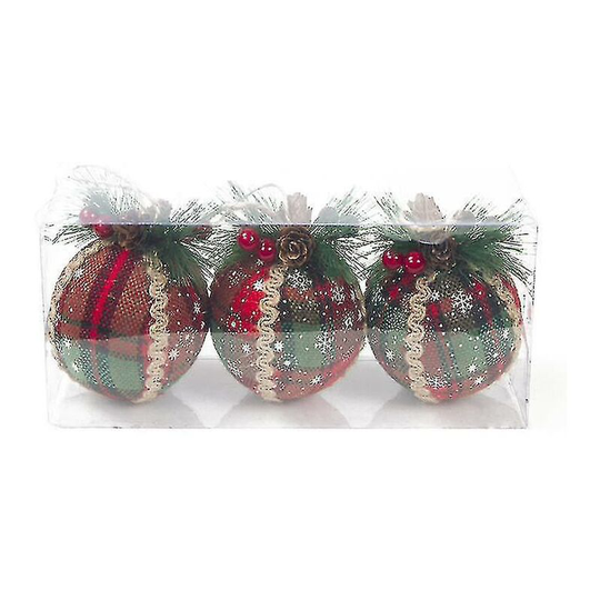 Christmas Ball Pendant Ornaments Simulation Pine Nut Fabric Foam Thsinde
