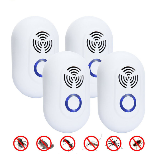Mosquito Repellent, Ultrasonic Mosquito Repellent, Electric Fly Repellent, Indoor Mouse, Mosquito, Cockroach, Ant, Spider Repellent, (4 Packs)