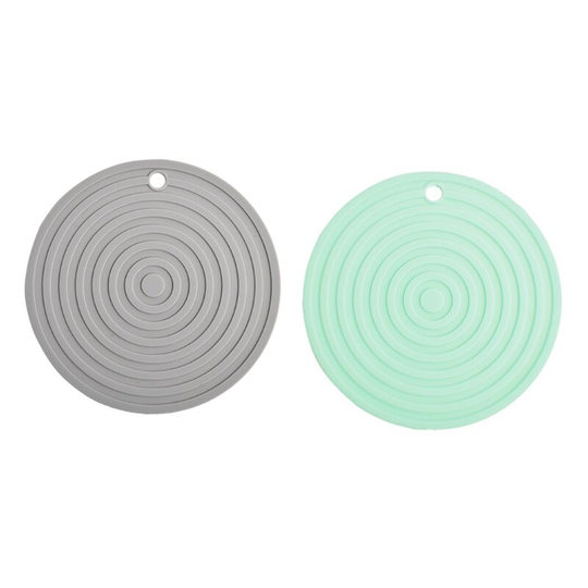 2 Pcs Silicone Cat Feeding Mat Bowl Mat Waterproof Non-Slip Pet Food Mat, 30cm