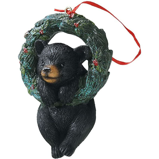 Ilovemilan - Christmas Small Animal Garland Swing Ornament Hanging Decor for Xmas Tree Home Office Room Decoration with String (New, Black Bear)