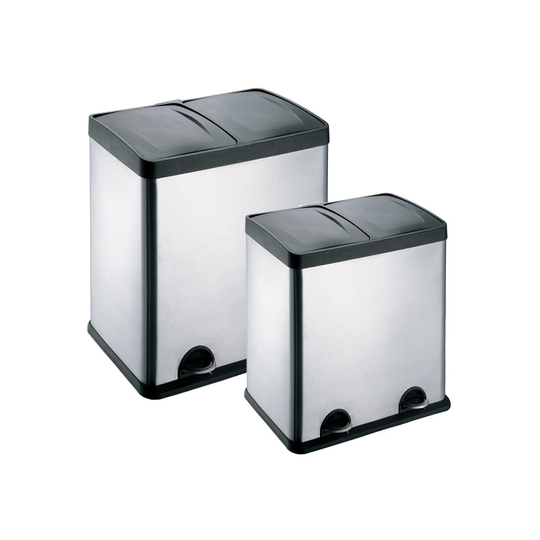 (60L (2 x 30L)) 48-60L 2 Compartments Pedal Recycling Waste Bins