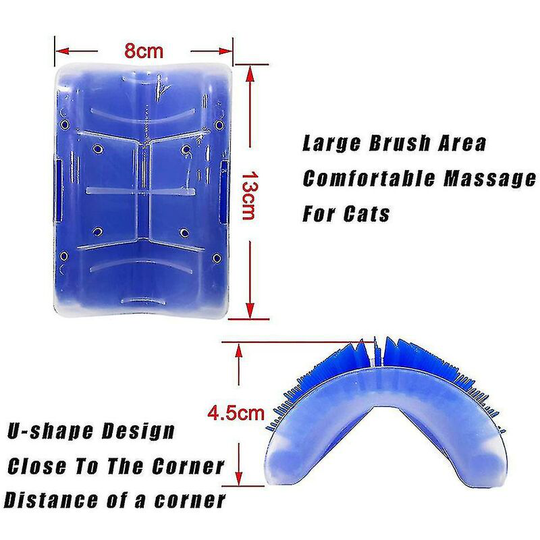 1pack Cat Grooming Brush, Cat Face Scratcher, Wall Corner Groomers Soft Grooming Brush