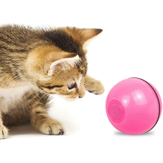 Interactive Cat Toys Ball usb Rechargeable led Rolling Ball Self-Rotating Anti-Scratch Chasing Entertainment Ball for Pet Cat Dog