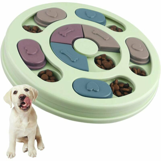Intelligence Dog Toys Dog Food Puppy Toys, Slow Motion Dog Toys, Non-Slip Puzzle Toys for Dogs, Puppies and Cats (Green)