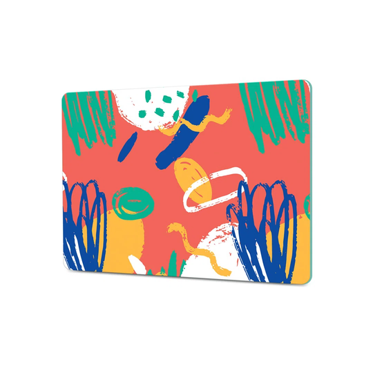 East Urban Home Ahmed Orange Geometric Glass Cutting Board