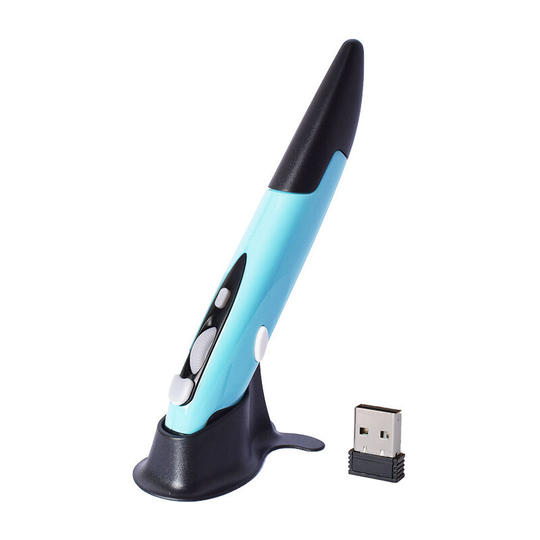Tech Stor3 usb 2.4GHz Wireless Adjustable usb Optical Pen Mouse 800/1200/1600 dpi Handwriting Smart Mouse for Android Laptop Tablet pc - Blue