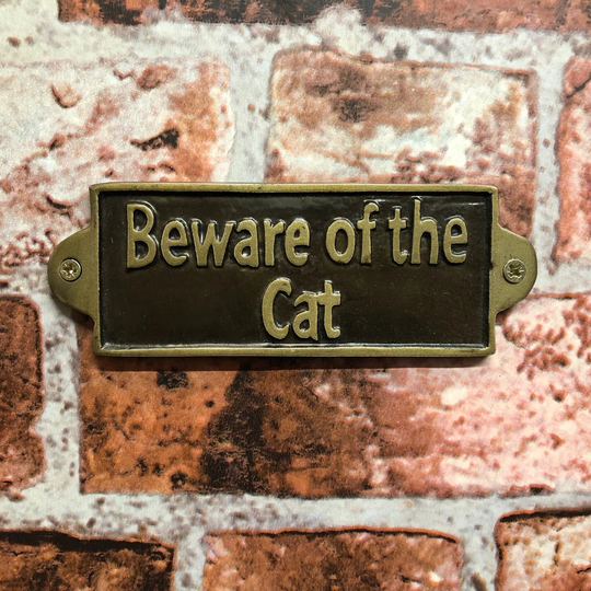 Kalson Beware Of The Cat Door Sign