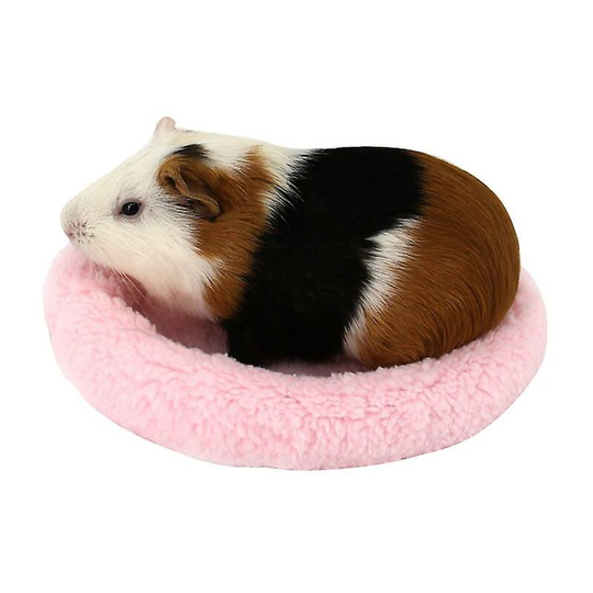 Thsinde soft And Comfortable Round Warm Down Hamster Bed Pad For Rats, Hedgehogs, Squirrels, Guinea Pigs, Small Animals, Pink, 14cm, Size S