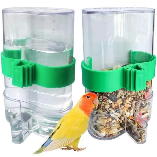 2 Pieces of Automatic Feeder, Parrot Bird, Canary, Love Bird, $2 Piece of Bird Drinker, Parrot Feeder, Bird Supplies, $2 Piece of Automatic Bird