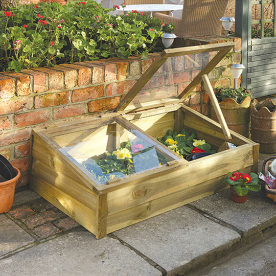 Forest - Large Wooden Pressure Treated Overlap Cold Frame - Gardening Planting Grow House