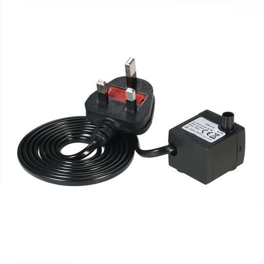 Lifcausal - Water Pump 150L/H 2W Submersible for Aquarium Tabletop Fountains Pond Water Gardens and Hydroponic Systems with One Nozzle 4.9ft(1.5m)