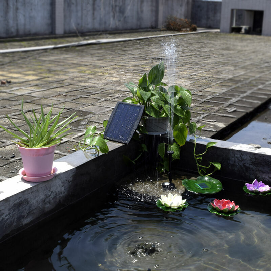 Solar Power Panel Landscape Pool Garden Fountains Pluggable Solar Power Decorative Fountain 9V 2.5W Water Pump