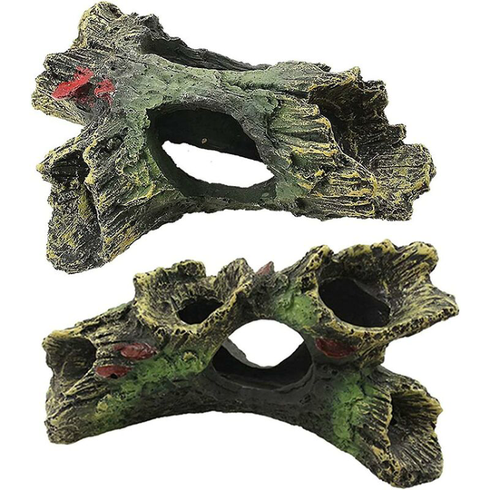 Deckon - Pcs Decaying Trunk , With Holes Aquarium Caves Fish Tank Wood Decor,aquarium Fish Ornament Driftwood Resin Crafts Ornament ,for Aquarium