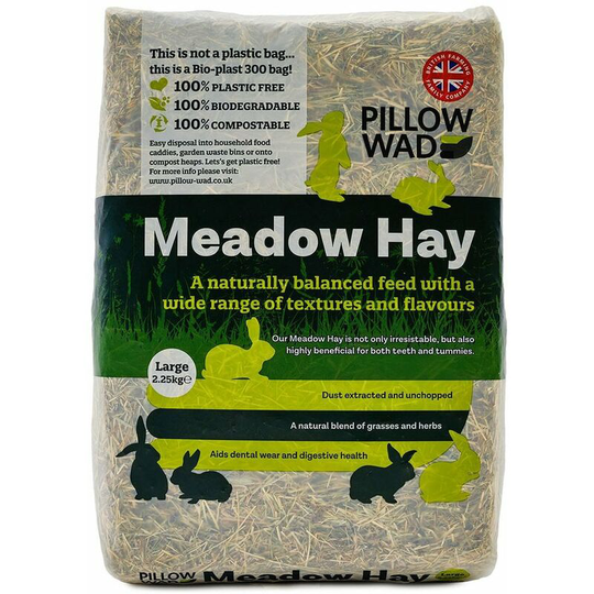 Meadow Small Pet Hay (2.25kg) (Brown) - Brown - Pillow Wad
