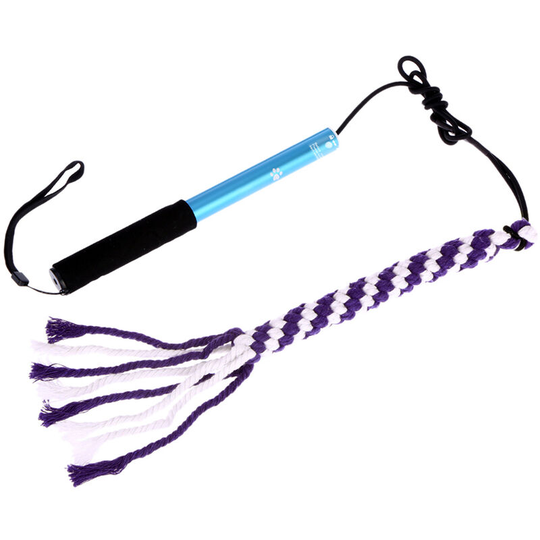 Extendable Dog Puppy Teaser Pole Pet Dog Flirt Pole Training Exercise Rope blue l