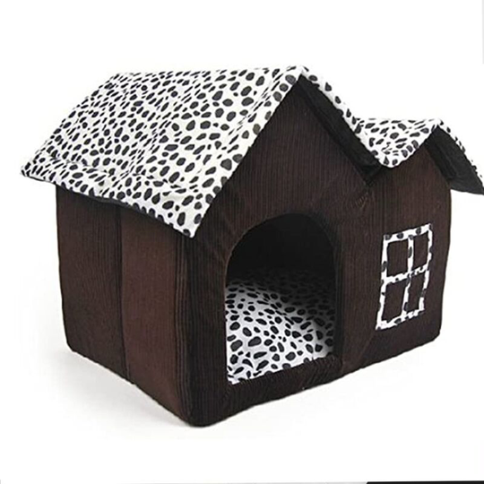 High-end double dog house Brown 55 x 40 x 42 cm